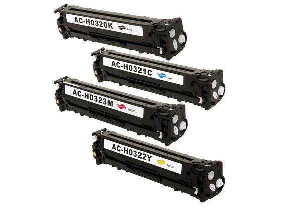 Compatible Toner Cartridges - Set of All 4 for HP CE862A-VALUE PACK Color LaserJet Pro CM1415fn MFP, Color LaserJet Pro CM1415fnw MFP, Color LaserJet Pro CP1525nw