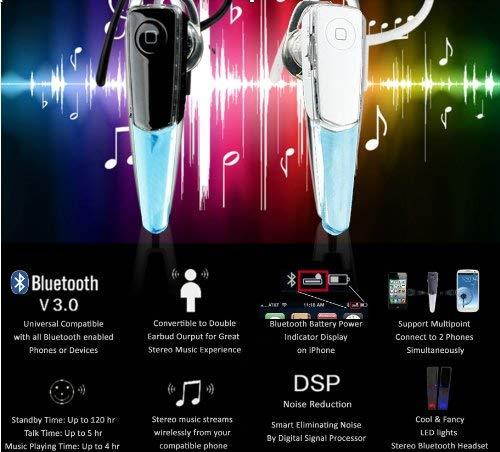 Fineblue New Wireless Stereo Bluetooth Headset Voice+Music For Samsung Galaxy S4 S3 Note3 (US Seller - 3-5 Days Delivery Guaranteed)