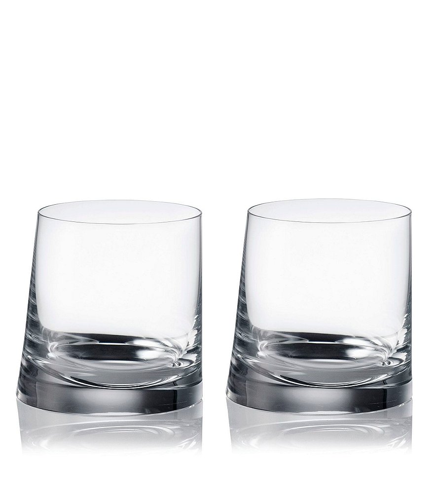 Rogaska 90 Degrees Double Old Fashioned Glasses, Set of 2