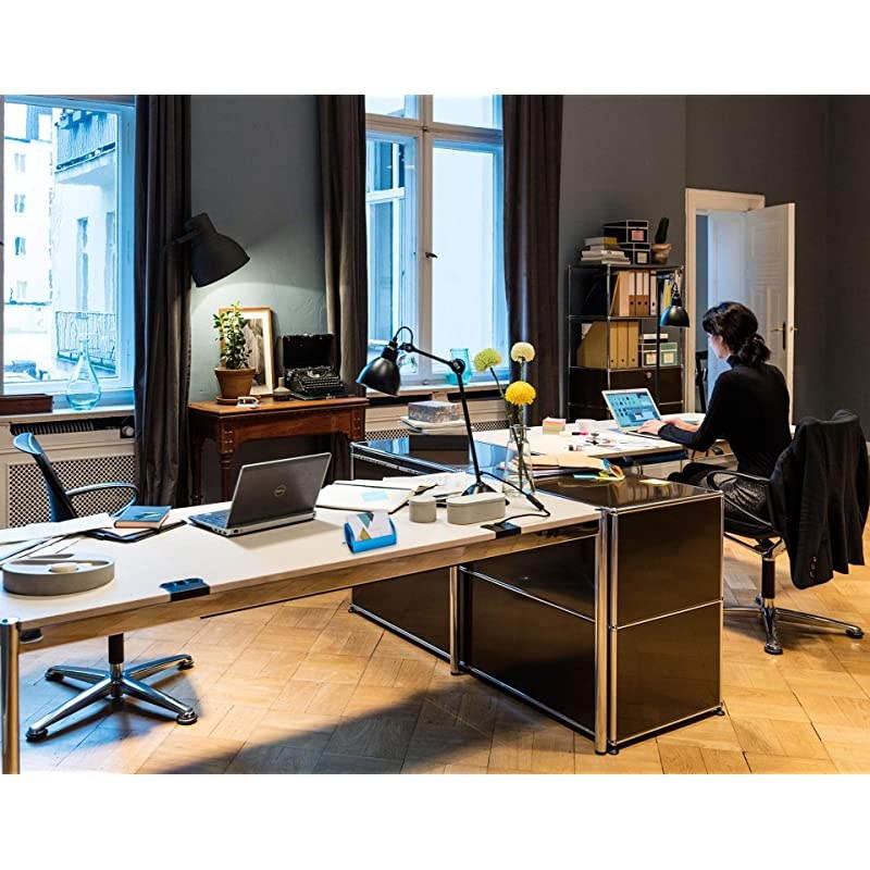 Card Holder for Desk Metal Aluminum Desktop Name Card Case Display Organizer Stand Office Tradeshows Card Desk Holder 2 Pack Blue