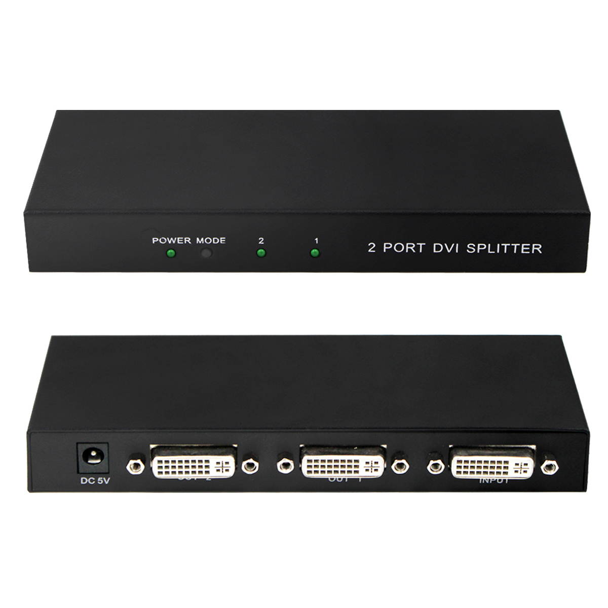 Wiistar DVI Splitter 1X2 DVI Distributor 1 in 2 out UHD FHD 1080P for HDTV projector monitor computer