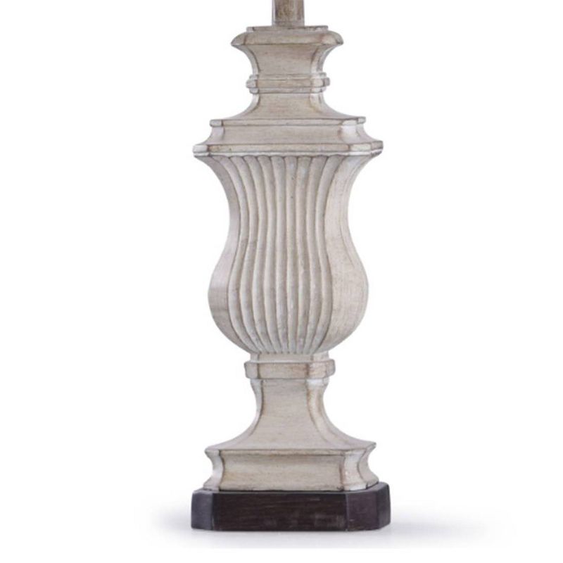 Richards Ribbed Urn Table Lamp with Bell Shade Off White - StyleCraft