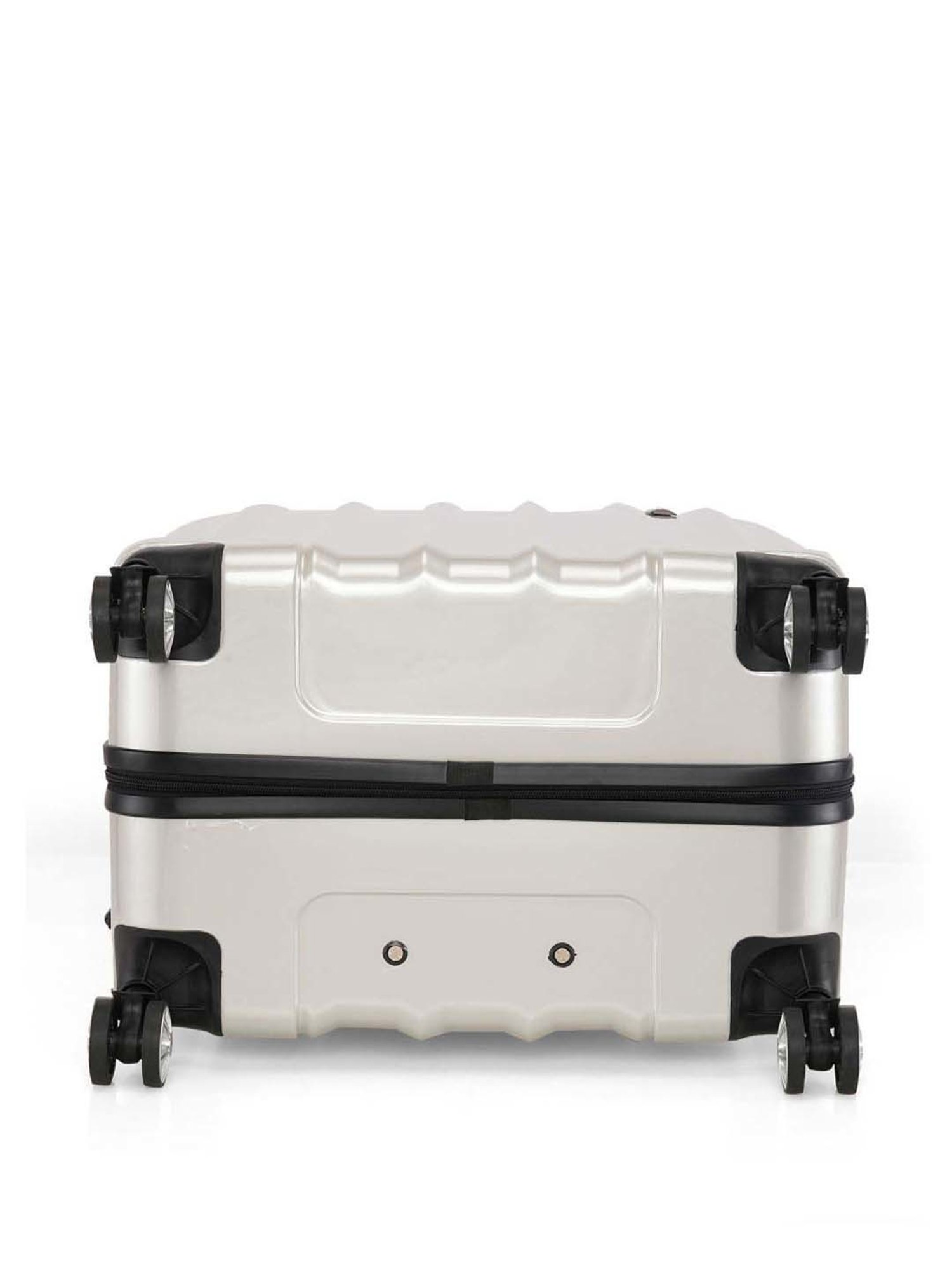 Swiss Brand Baden Silver Medium Hard Trolley Bag - 24 cm