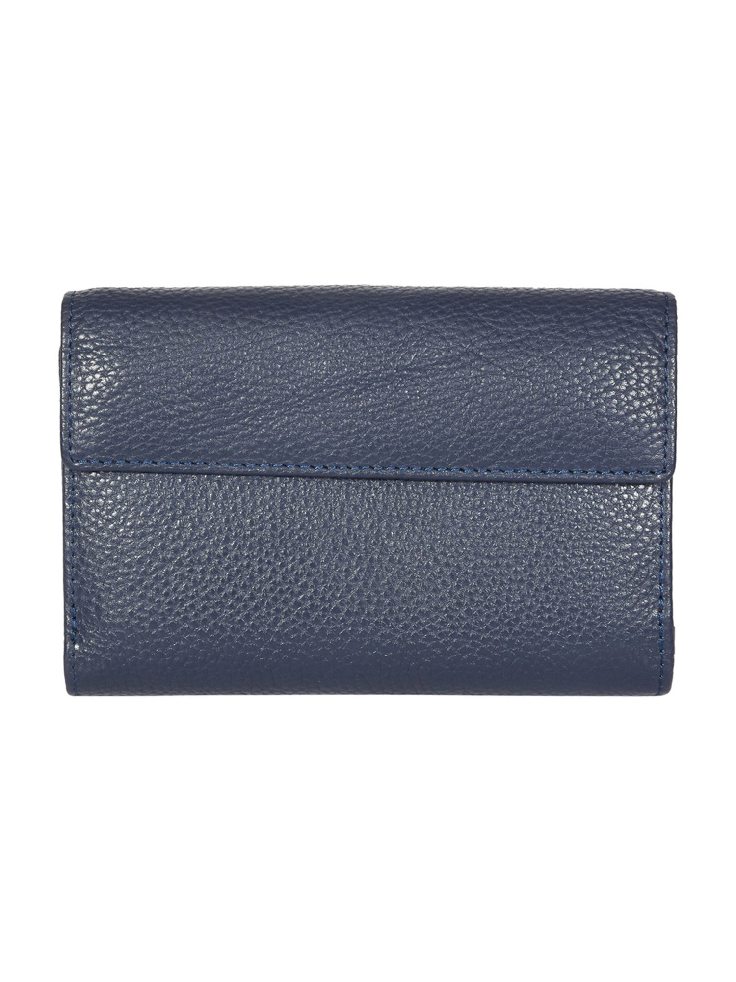 Sassora Lyla Navy Blue Medium Leather Wallet for Women