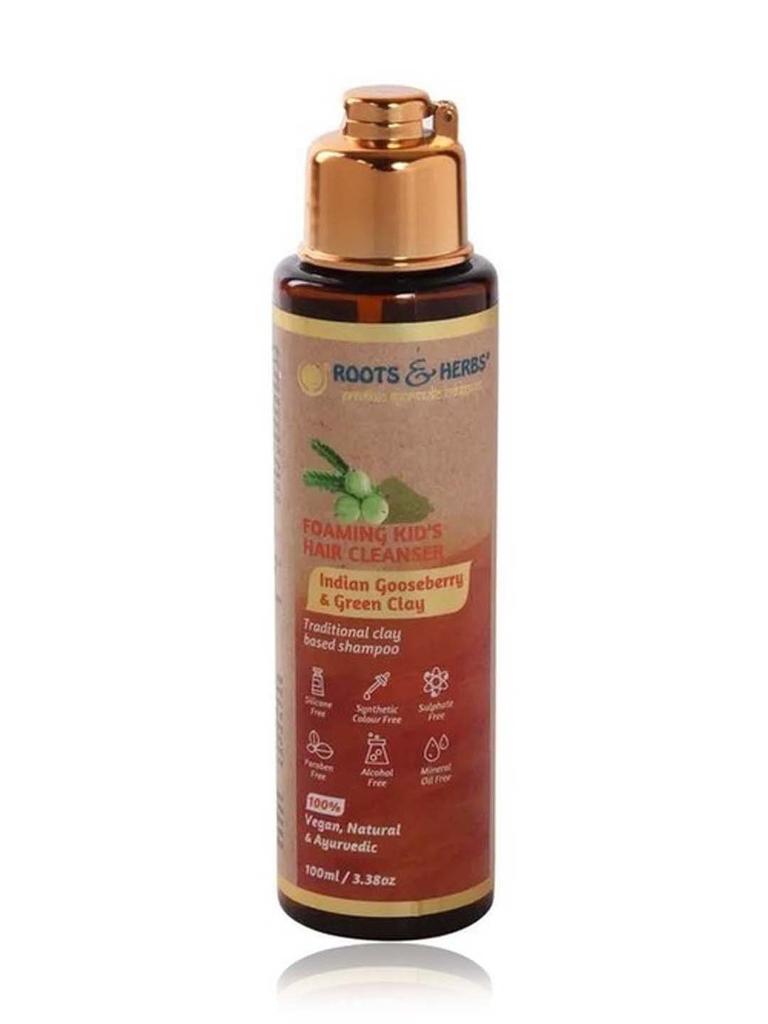 ROOTS AND HERBS Foaming Kid's Hair Cleanser (indian Gooseberry and Green Clay) - 100 ml