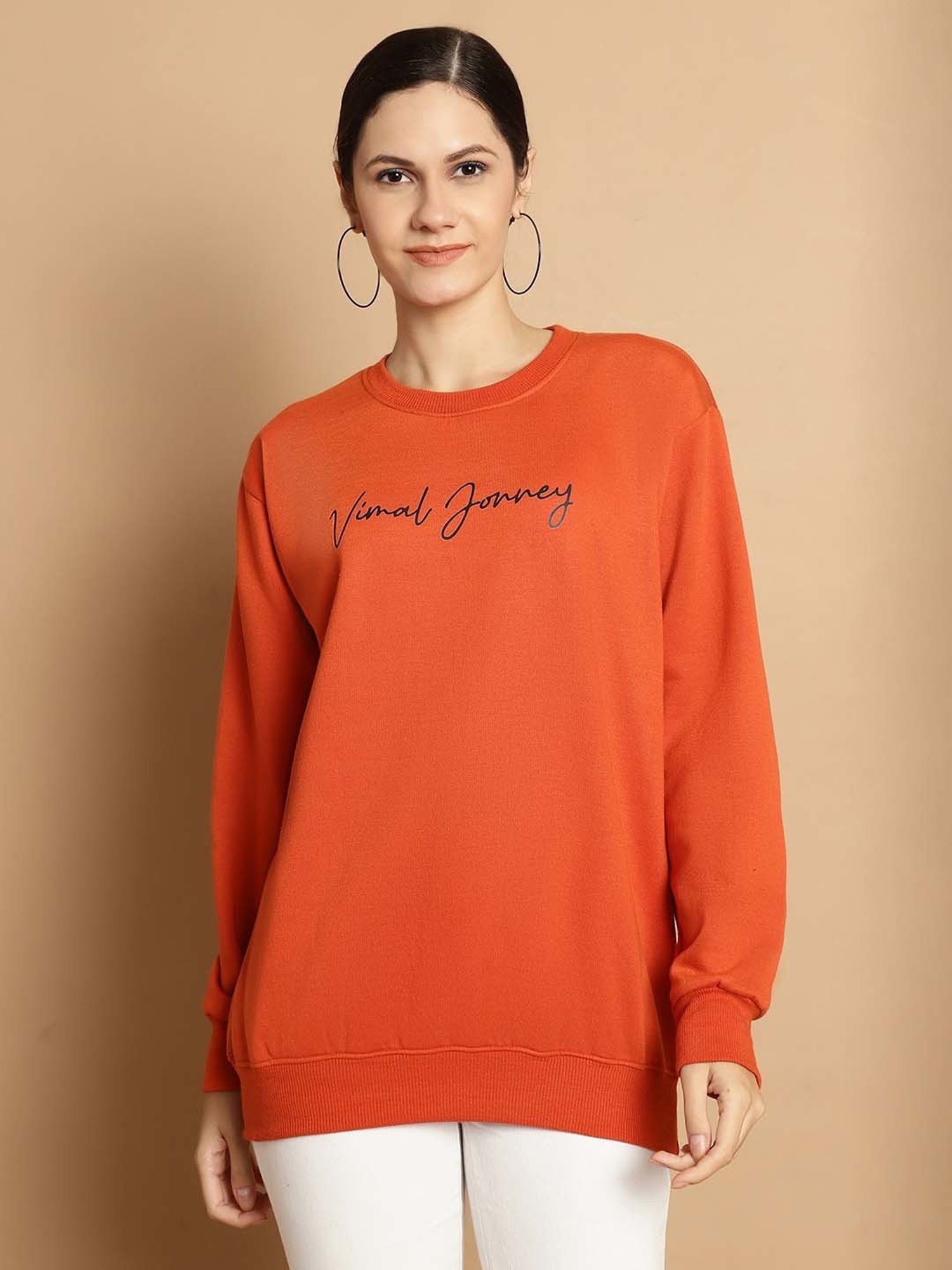Vimal Jonney Rust Printed Pullover