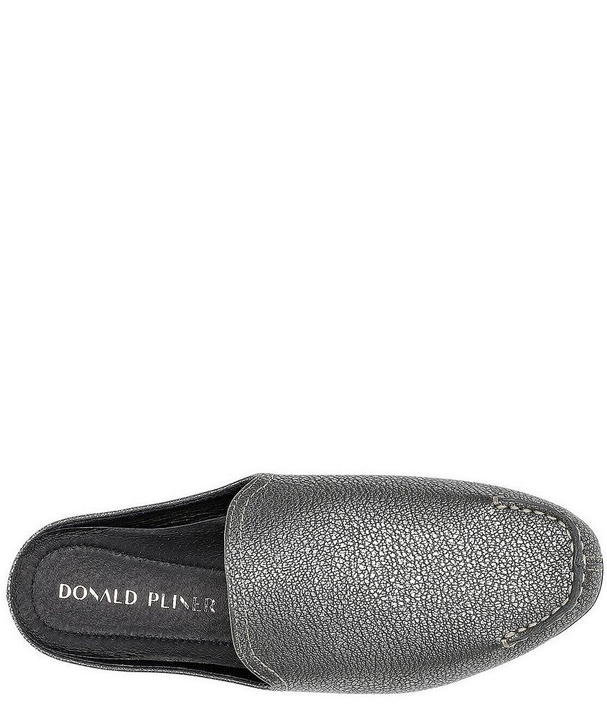 Donald Pliner Bonnie Metallic Leather Moc Toe Mules