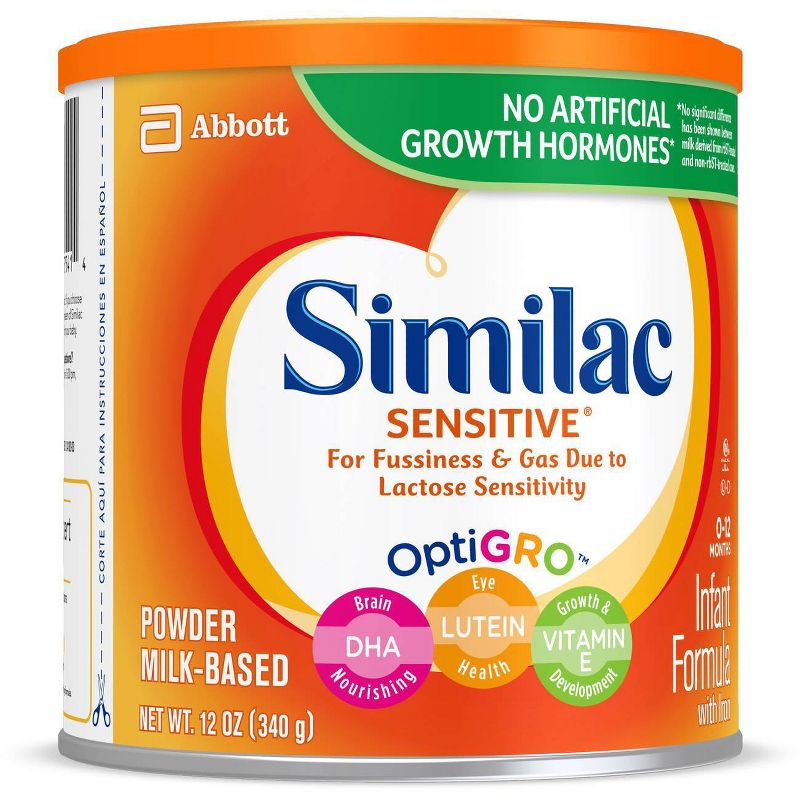 Similac Sensitive For Fussiness and Gas Infant Formula with Iron Powder - 12.5oz