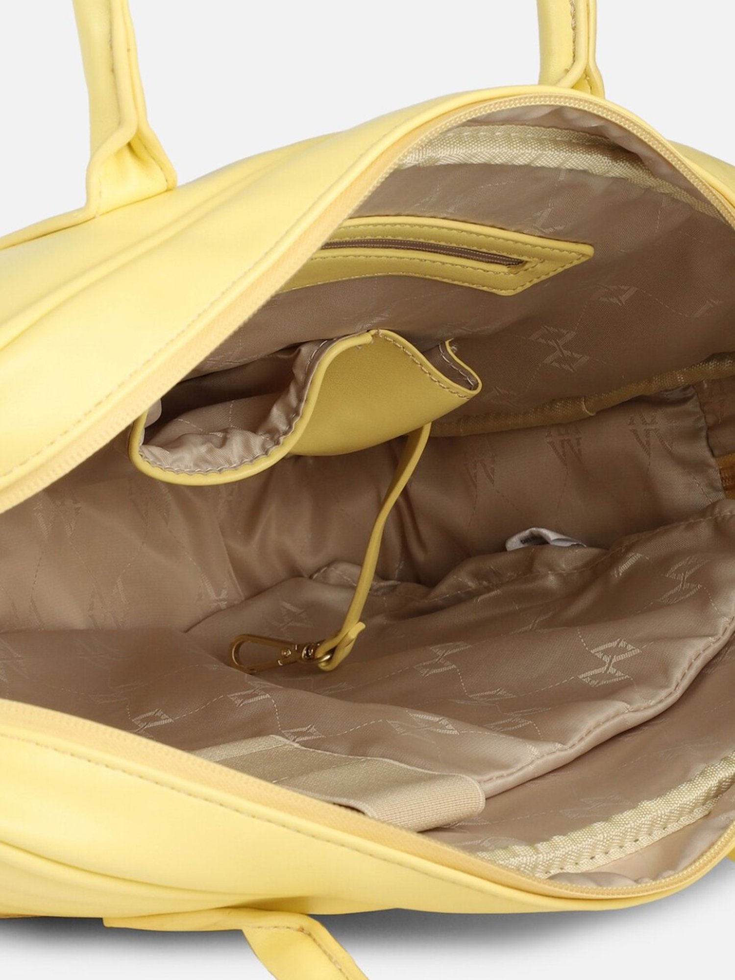 Van Heusen Yellow PU Solid Laptop Messenger Bag