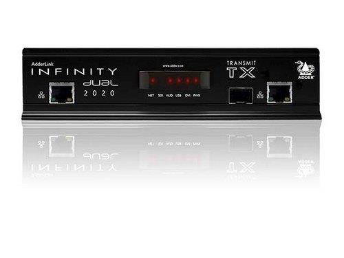 Adder - ALIF2020T-US - AdderLink INFINITY extender Transmitter - Dual head single link DVI, USB and audio extension over