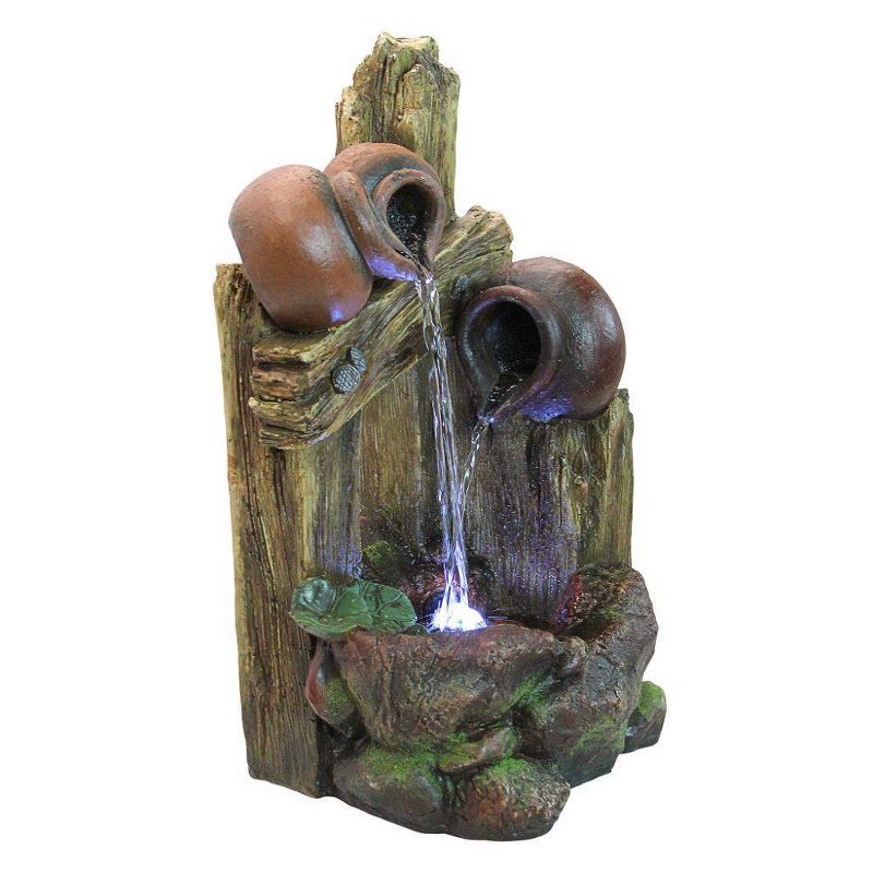The Cascading Urns of Ravello Illuminated Garden Fountain - Acorn Hollow