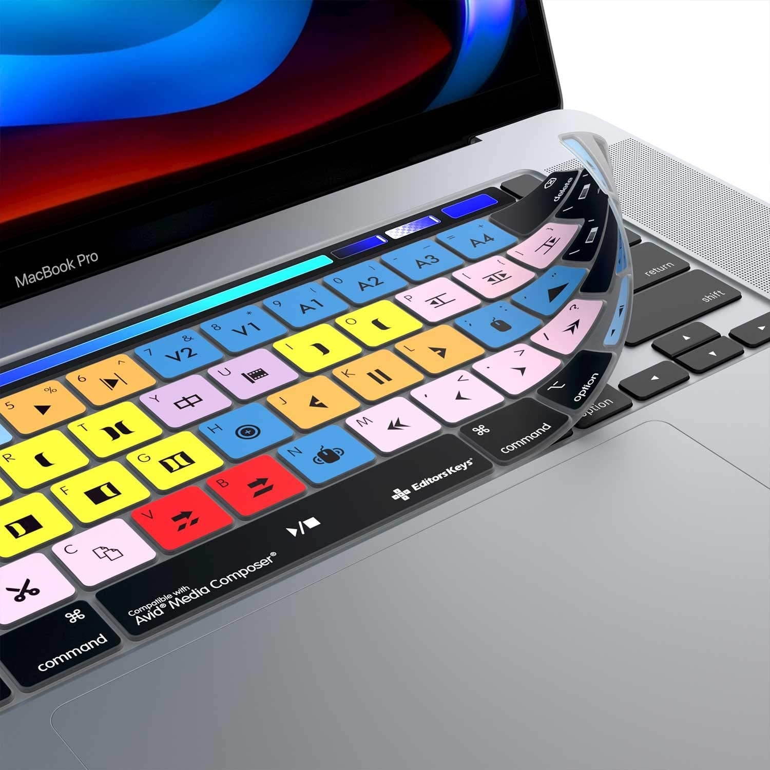 Avid Media Composer Keyboard Cover - Fits The 13" & 16" MacBook Pro 2020+ - Full Protection and All The Shortcuts
