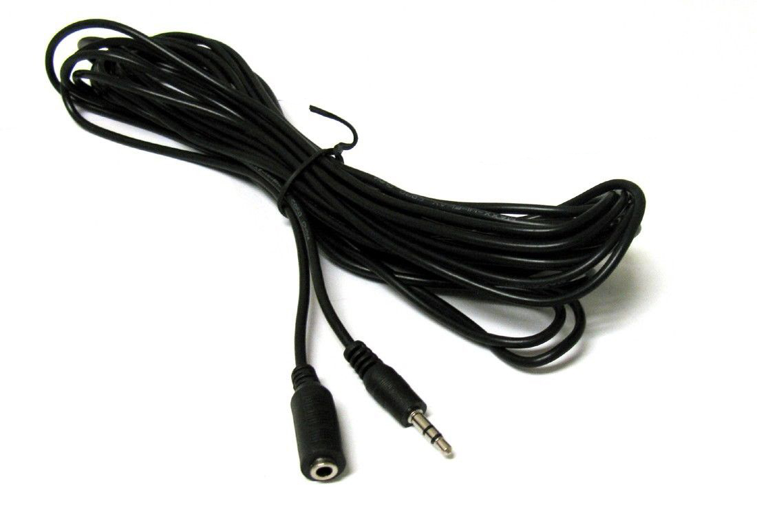 25FT 3.5mm Audio Stereo Headphone Male to Female Extention Plastic Cable