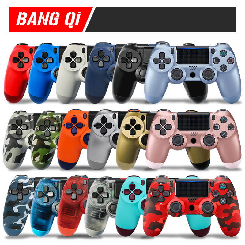 The Fourth Generation With Lights Wireless Bluetooth Game Handle for PS4(black)