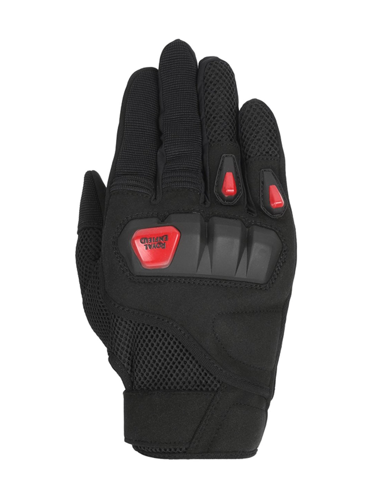 Royal Enfield Black Textured Rambler V3 Riding Gloves - XL