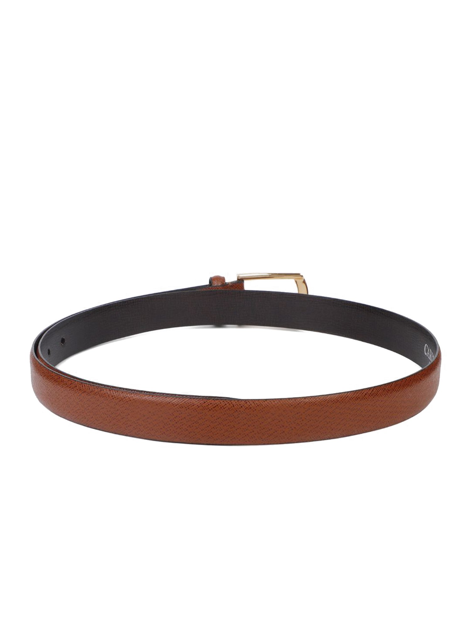 Carlton London Tan Textured Formal Belt for Women