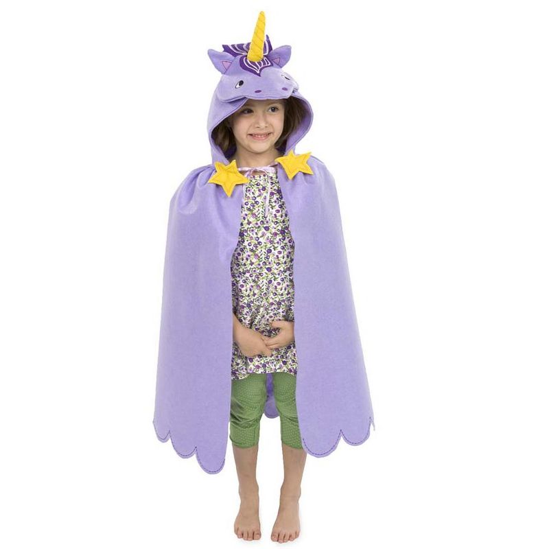 Magic Cabin - Unicorn Cloak for Kids Dress Up Imaginative Play, Purple
