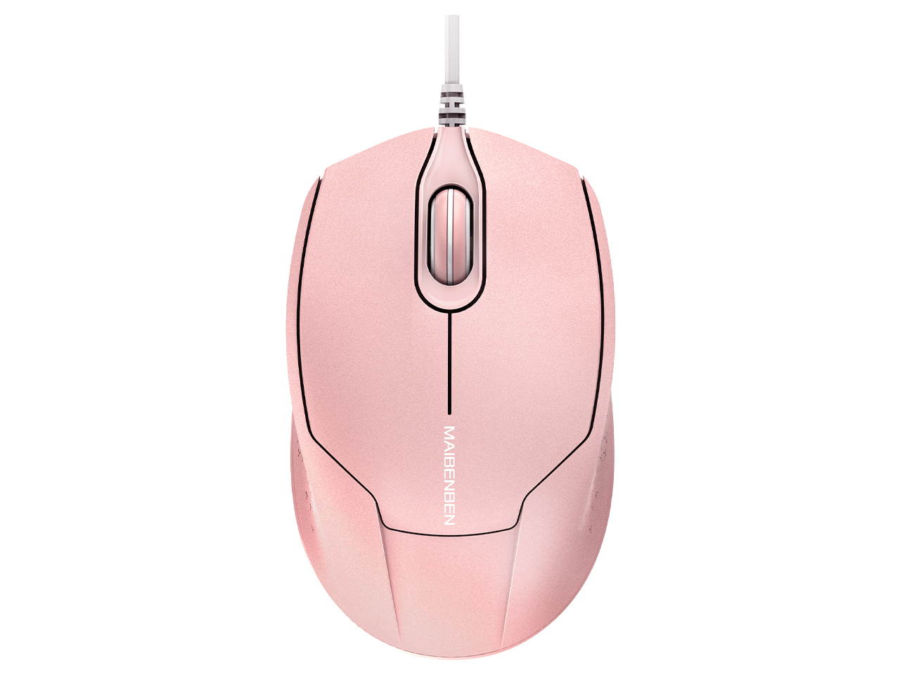 MAIBENBEN Basic Mice 1200 DPI USB Optical Wired Mouse Computer Accessories Desktop Tablet Laptop Office Mouse Work From Home Online Learning MOU01 Black Mouse