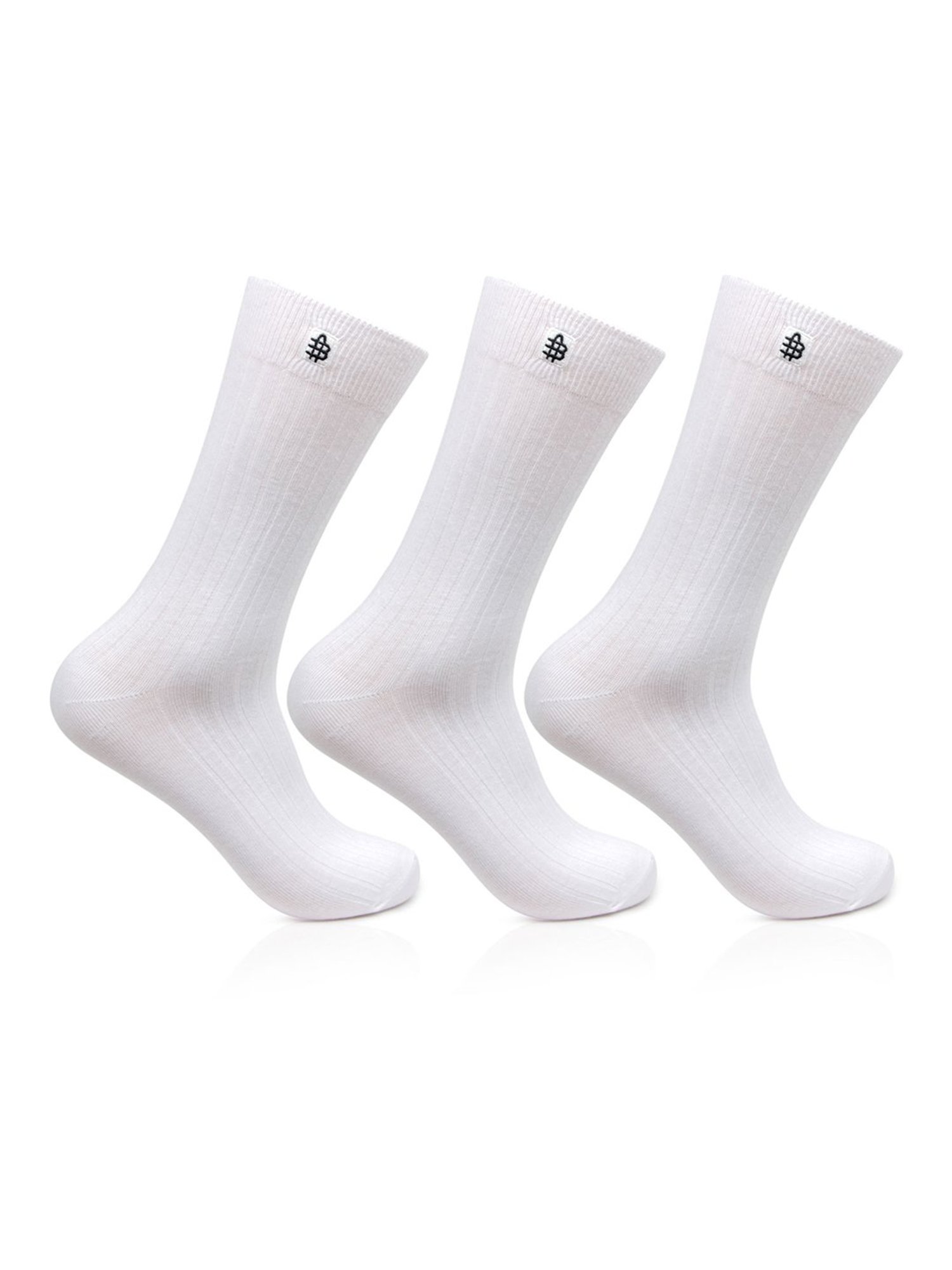 Bonjour White Striped Socks - Pack of 3