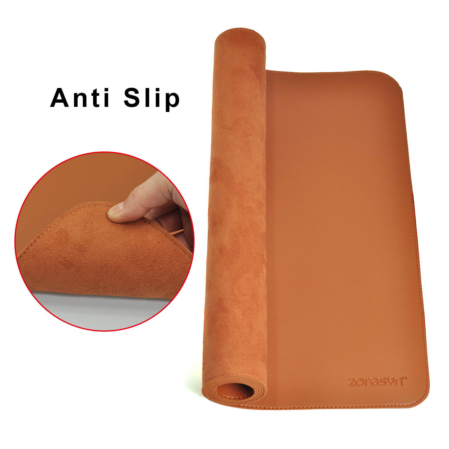 Zoresyn Gaming MM900 Anti-Fray Artificial Leather Gaming Mouse Mat - Extended, Brown