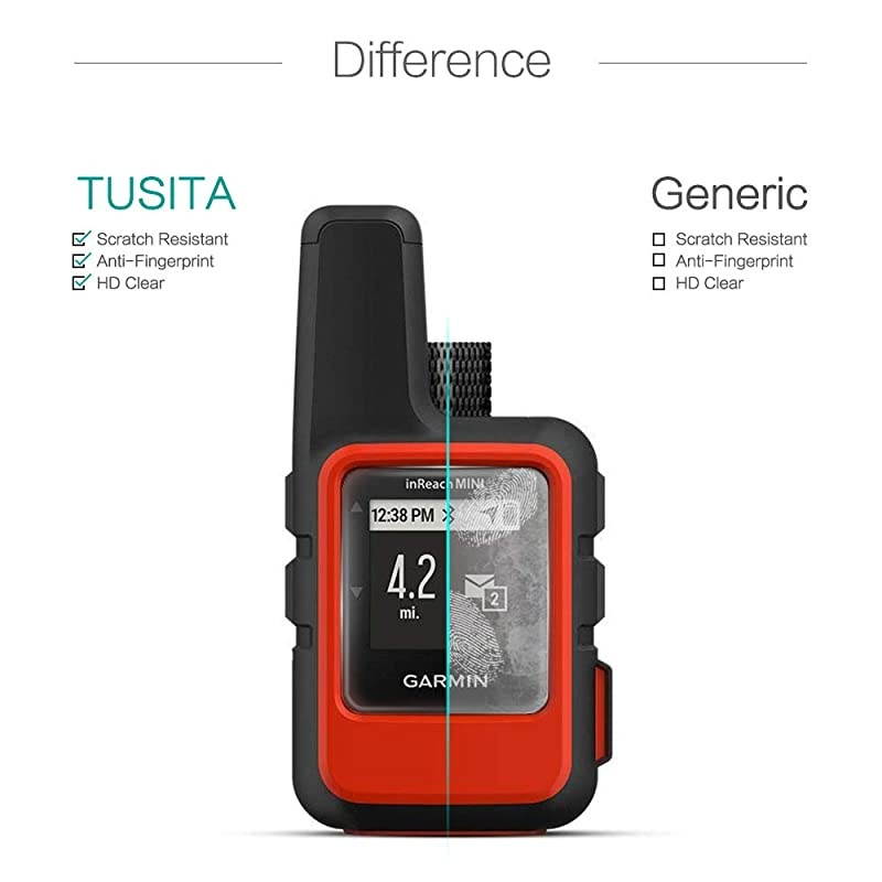 2PACK  Tempered Glass Screen Protector Bundle Compatible with Garmin inReach Mini HD Clarity Protective Film Handheld Satellite Communicator Accessories