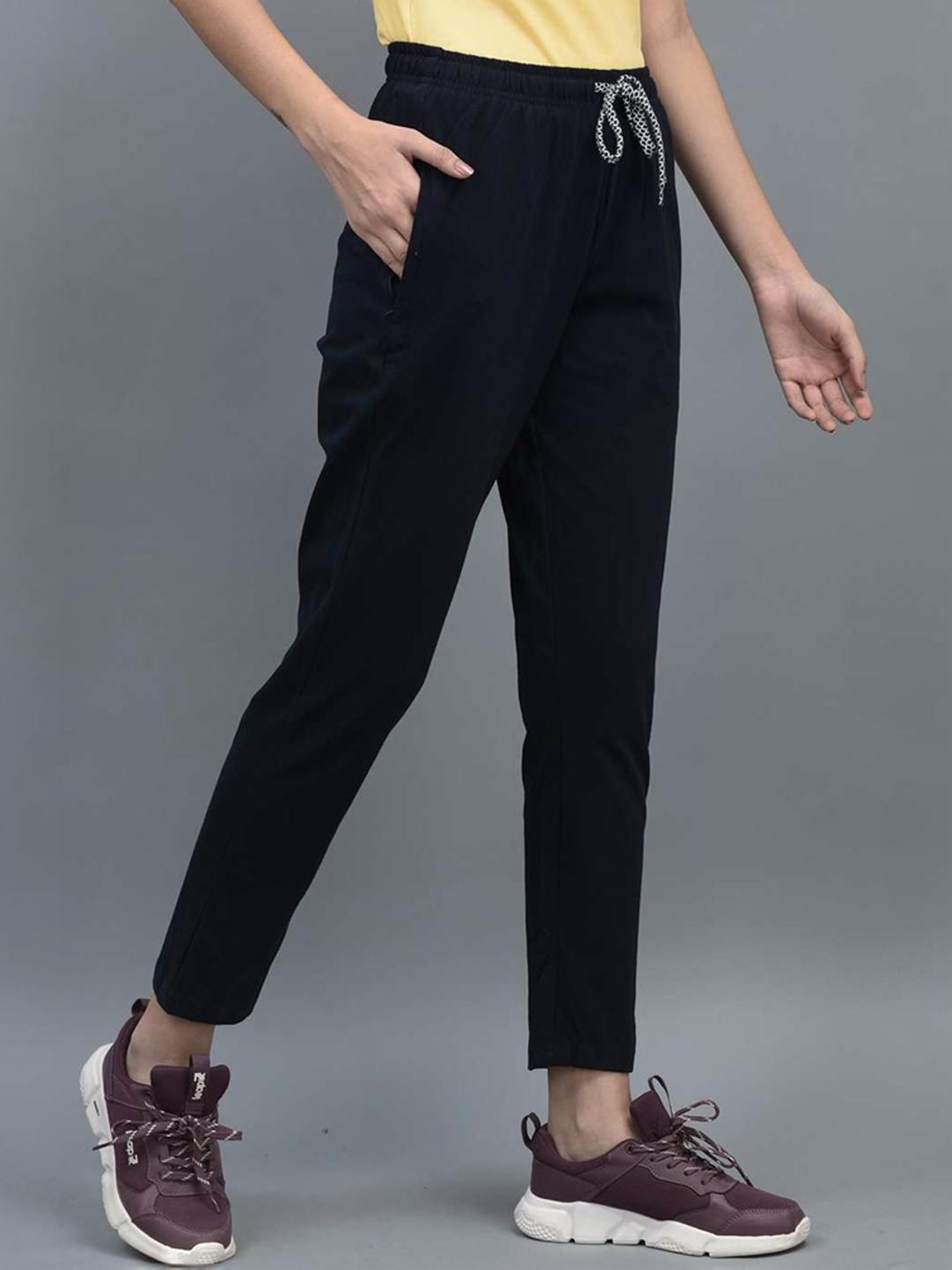 Dollar Navy Cotton Track Pants