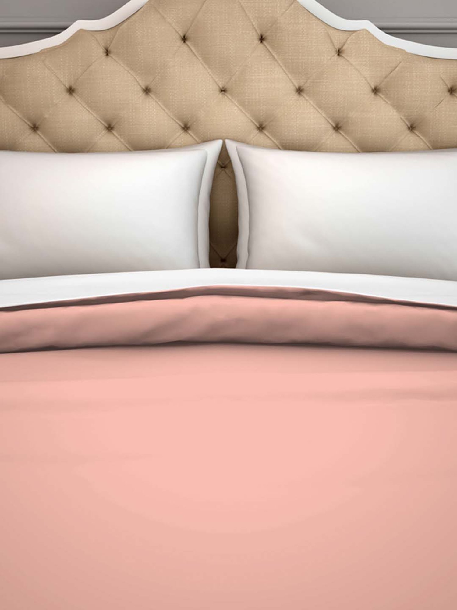 Spaces Hygro Coral Cotton 300 TC Duvet Cover - Set of 1