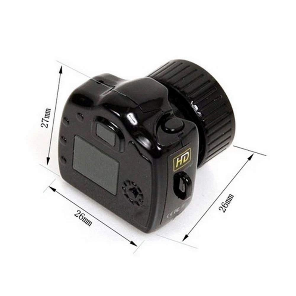 Tiny Mini Spy Hidden Camera HD Video Audio Recorder Webcam Y2000 Camcorder Small DV DVR Security Secret Nanny Car Sport Micro Cam with Mic Thumb Camera with Keychain Cam for Aerial Photography Pets