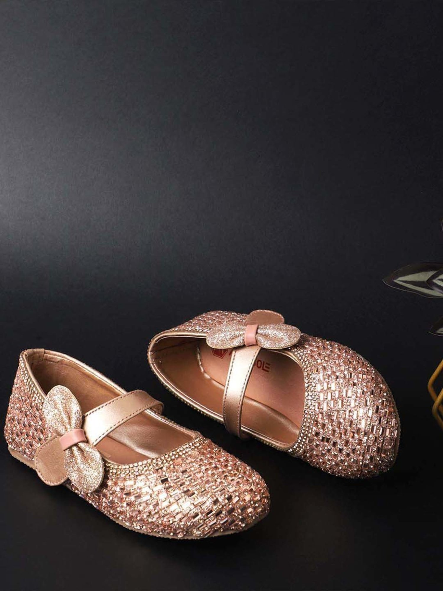 Minesole Kids Rose Gold Mary Jane Shoes