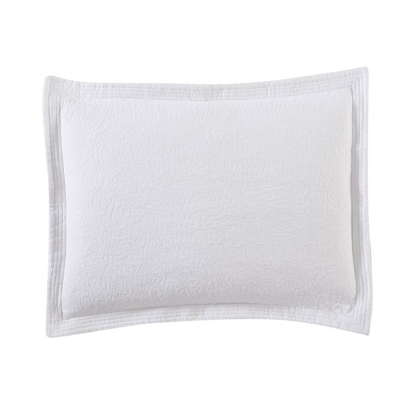 Laura Ashley - 39" X 75" La Solid Trellis Daybed Cover Set White