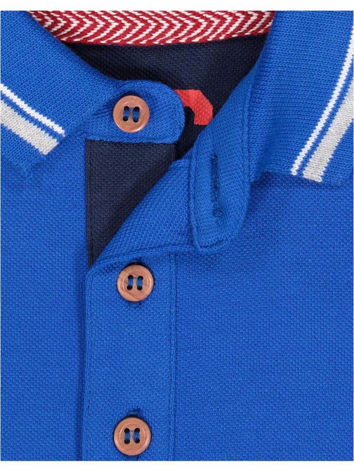 Mothercare Kids Blue Printed Polo T-Shirt