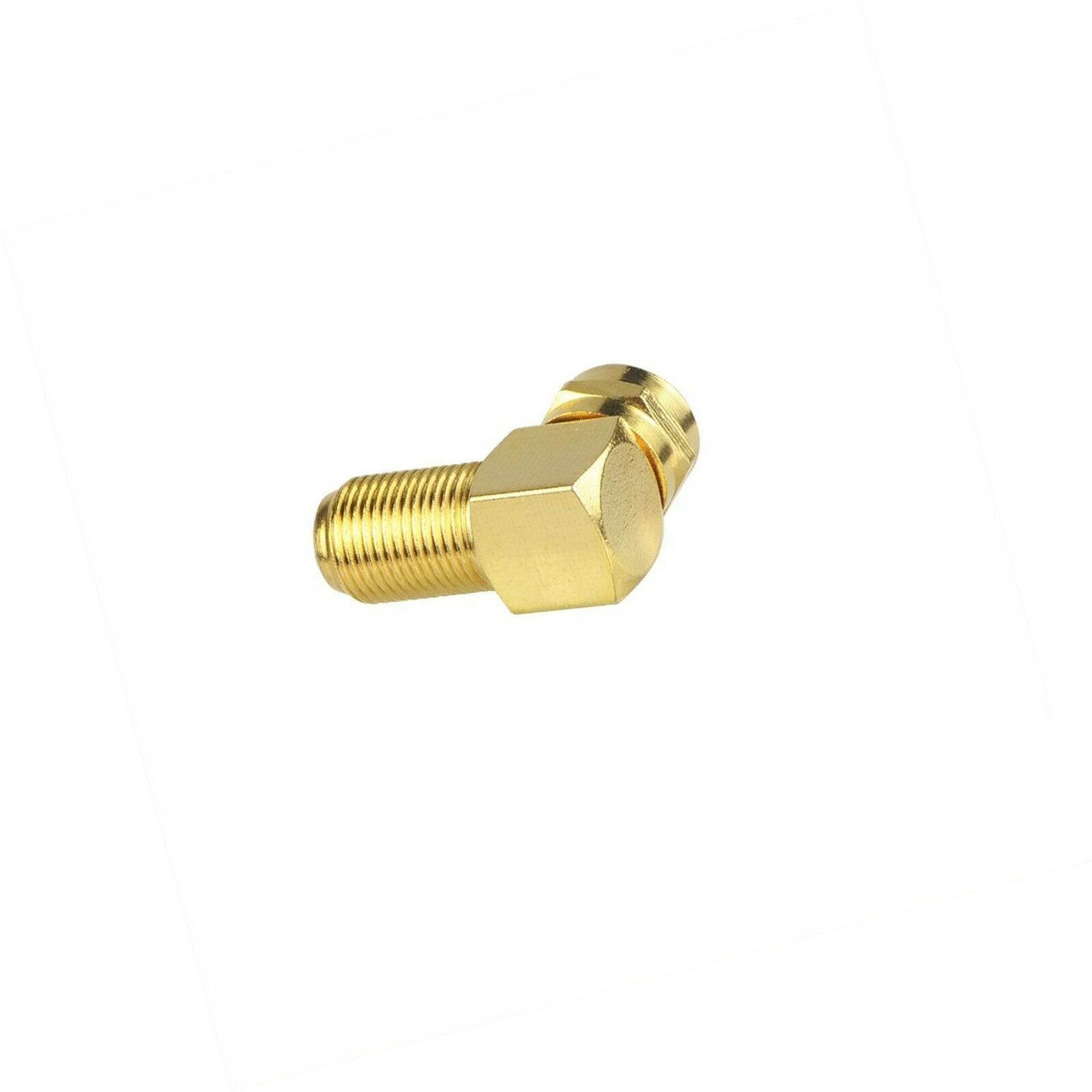 VCE 5-Pack Gold Plated Right Angle F-Type Coaxial RG6 Adapter