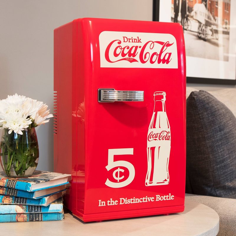 Coca-Cola 18-Can AC/DC Retro Electric Cooler - Red