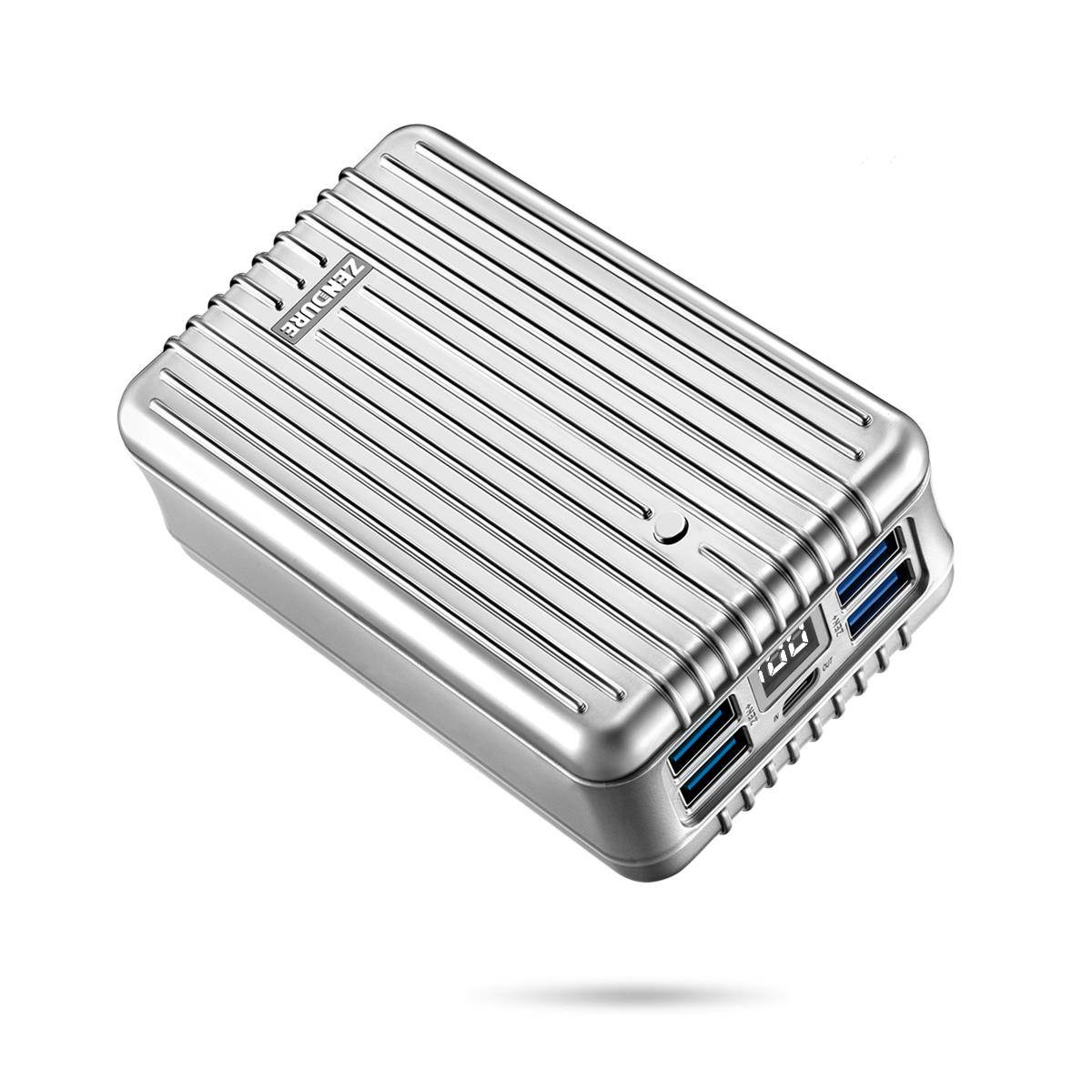zendure a8pd 26800mah usb-c portable charger - 30w pd power bank (2 in 1 cable, led digital screen), 5-port quick charge extern