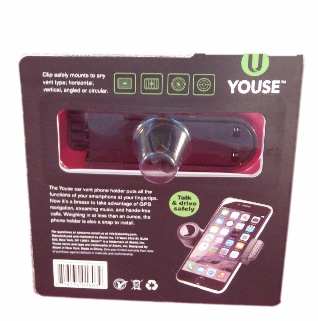 Car Phone Mount Fits All Vents, 360&deg; Rotation Works With Smartphones