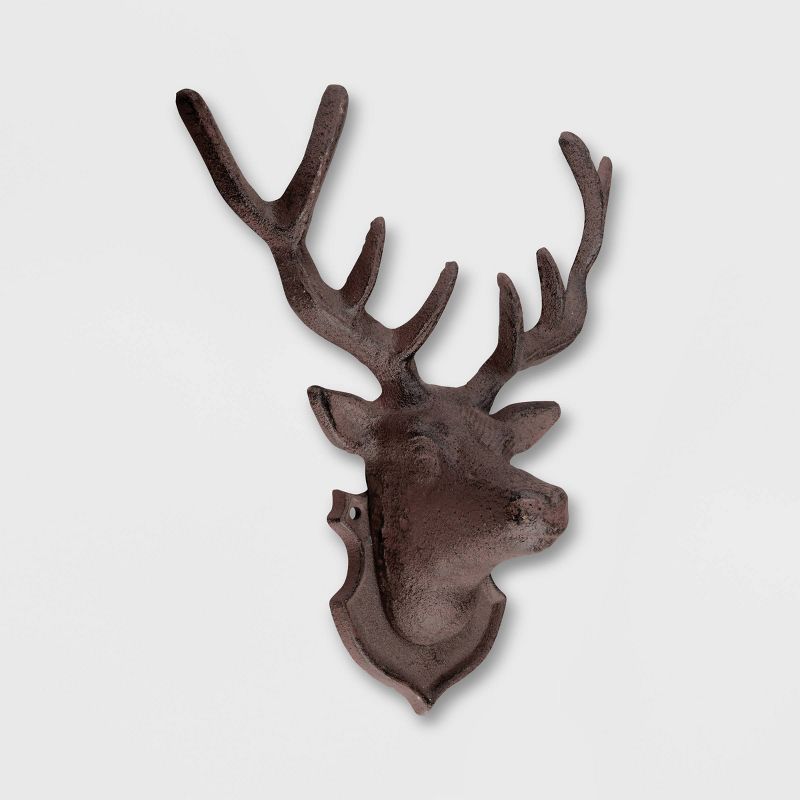 10" Deer Iron Wall Decor Brown - Esschert Design
