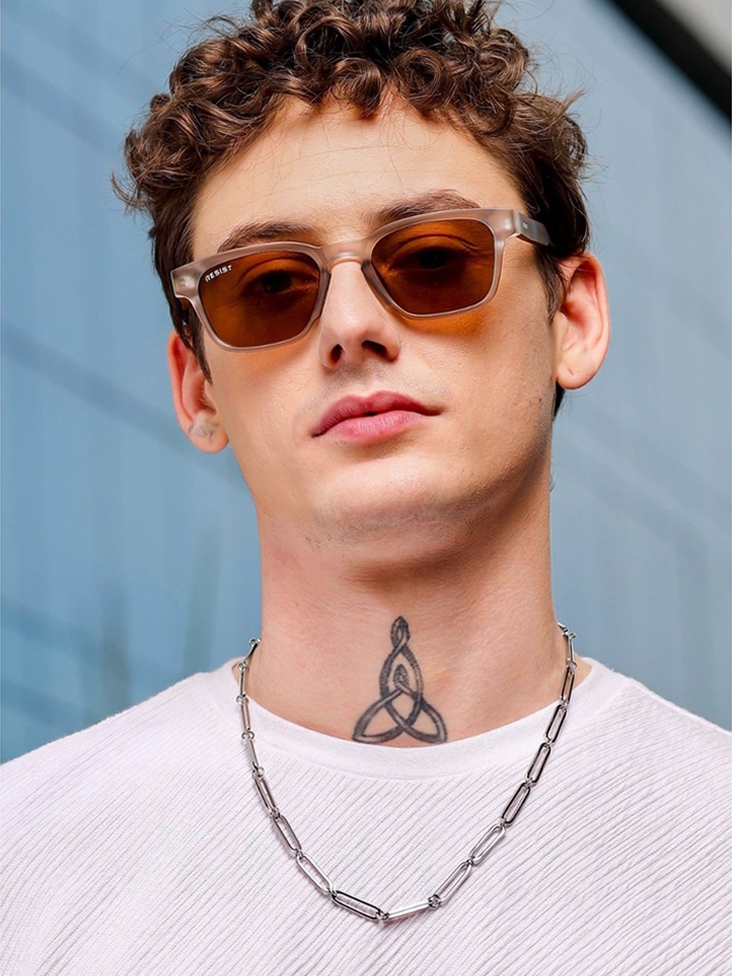 Resist Eyewear Brown Wayfarer uv protected Unisex Sunglasses