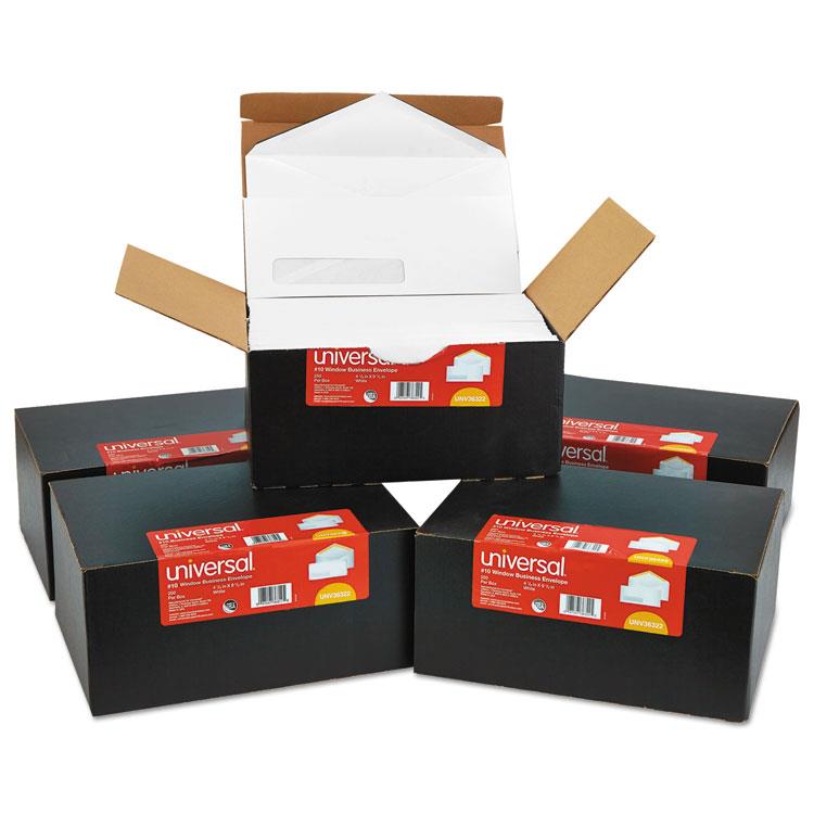 UNIVERSAL Window Business Envelope #10 4 1/8 x 9 1/2 250/Box 36322