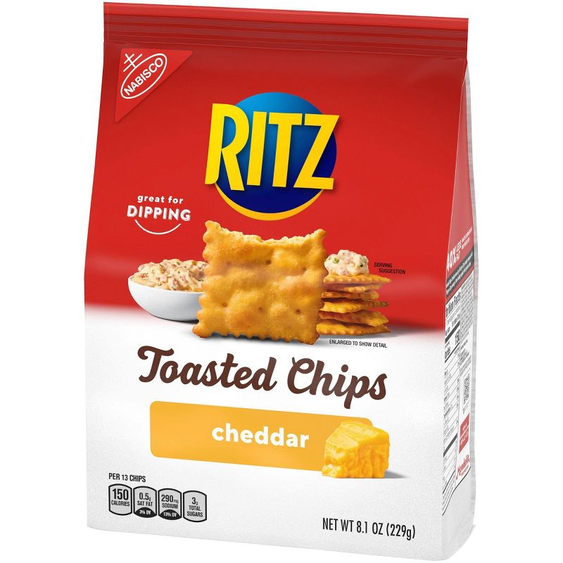 Ritz Toasted Chips, Cheddar - 8.1oz