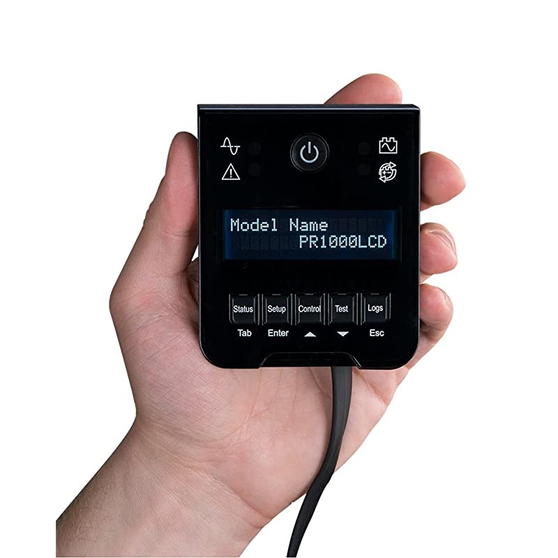 PR1000LCD Smart App Sinewave UPS System, 1000VA/1000W, 8 Outlets, Avr, Mini-Tower , Black