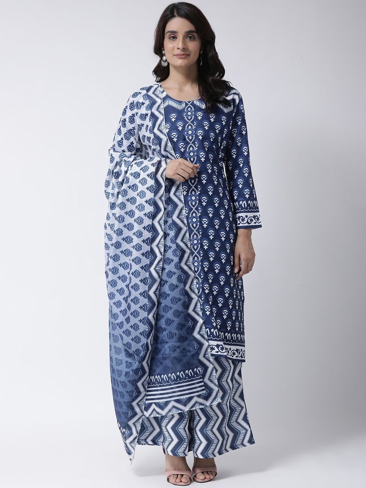 Hangup Blue Printed Dupatta