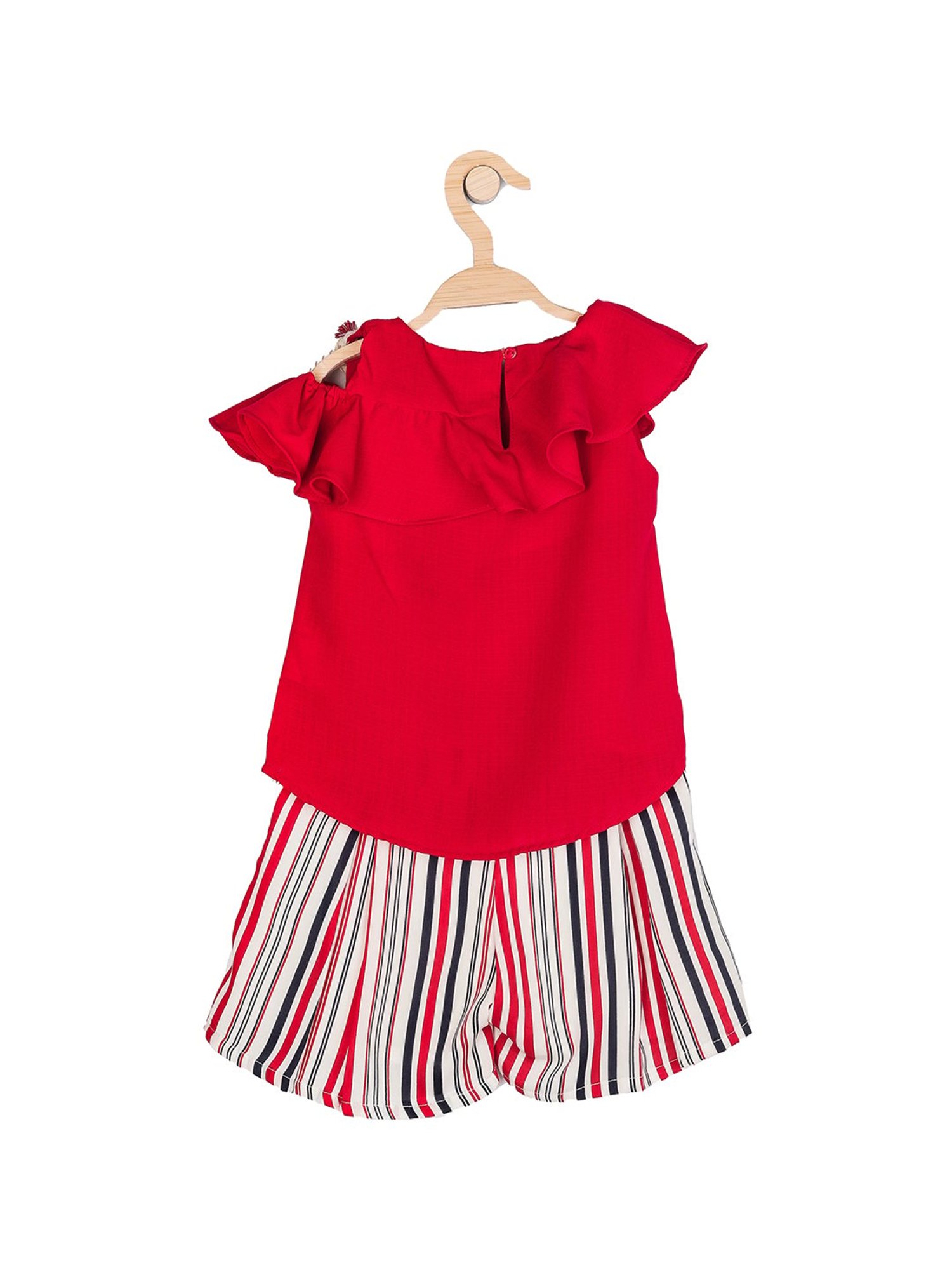 Peppermint Kids Multicolor Striped Top With Shorts