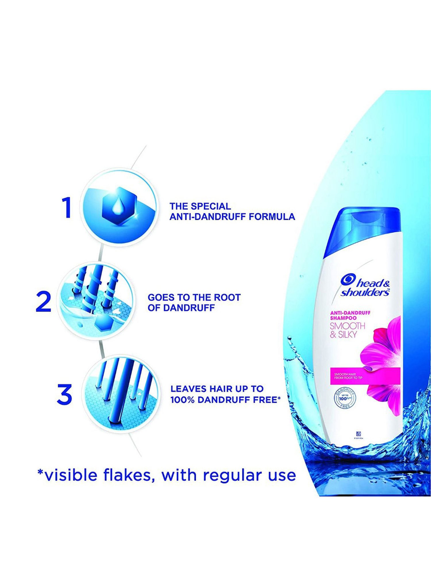 Head & Shoulders Smooth & Silky Anti-Dandruff Shampoo - 180 ml