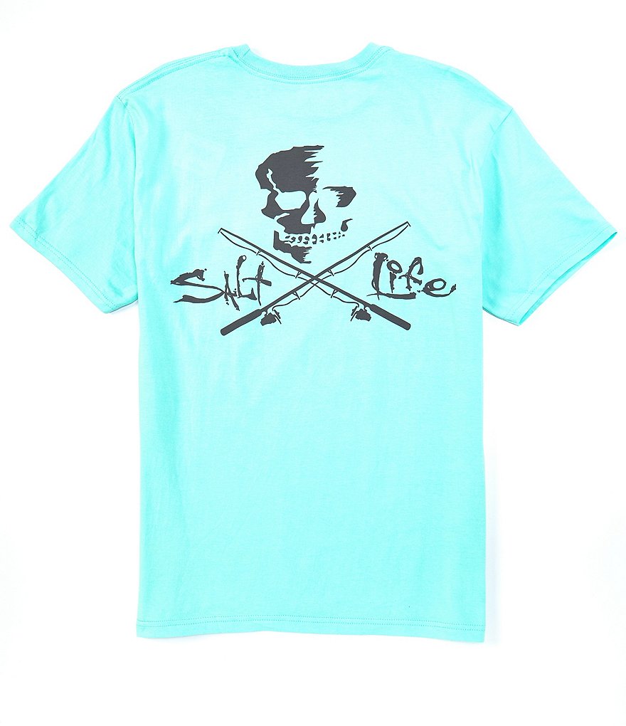 Salt Life Skull And Poles Short-Sleeve Graphic Pocket Tee