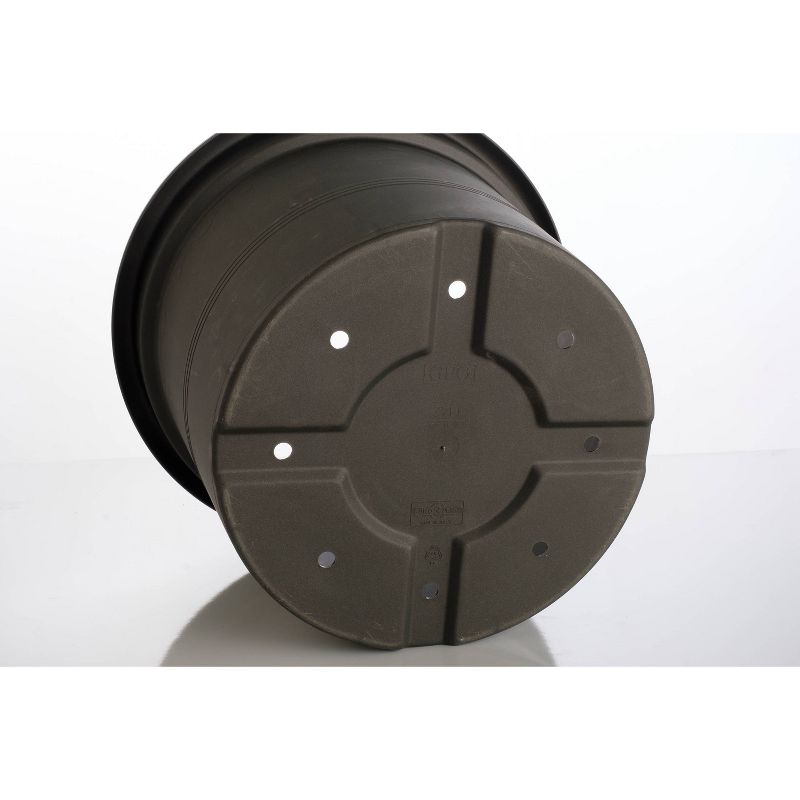 The HC Companies Cascade 13 Inch Round 23 Inch Tall Self Watering Indoor/Outdoor Flower Planter Pot with Soil Saver Liner and Drain Plug, Glossy White