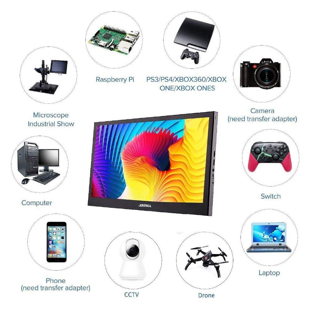 monitor pc lcd display 15.6 13.3 inch touch screen HD HDMI USB for Computer PS4 1080P IPS Gaming Monitor Raspberry Pi