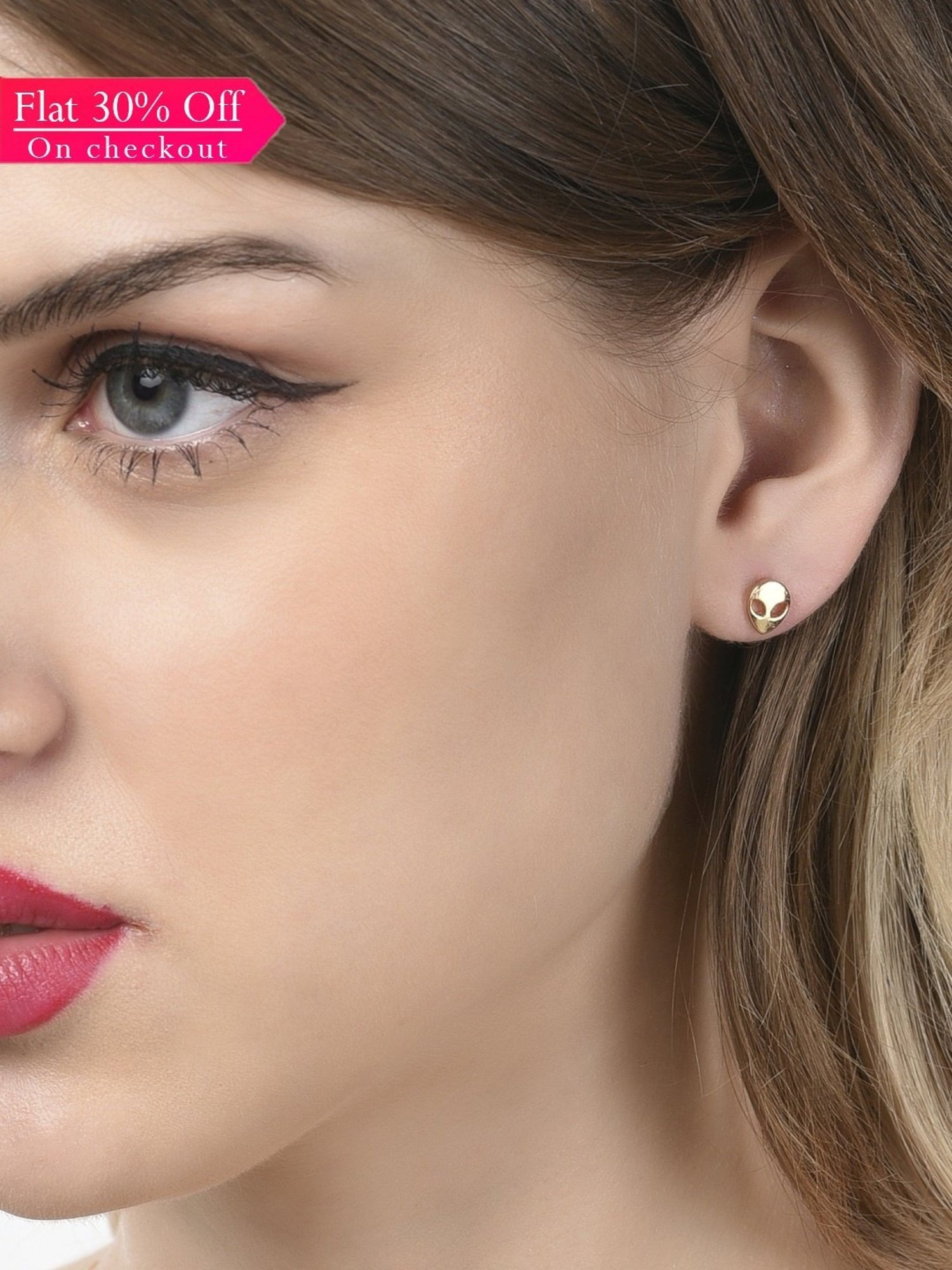 Zaveri Pearls Set of 25 Gold Tone Classy Contemporary Studs & Hoop Earrings-ZPFK14642