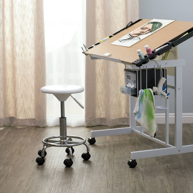 Studio Adjustable Barstool White/Chrome - studio designs