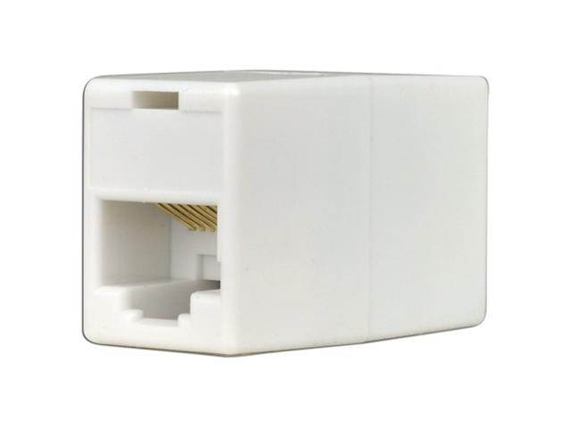 RJ-45 (F) to RJ-45 (F) Ethernet Inline Coupler (White) 
- Extend the Length of Two Ethernet Cables!
