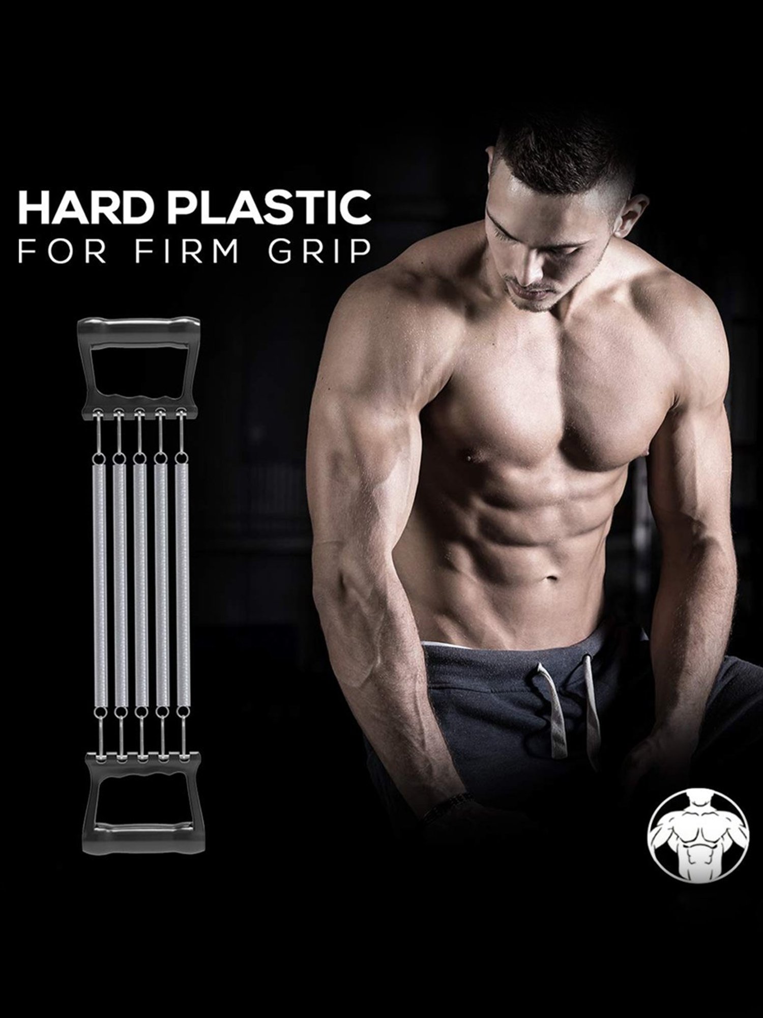 PAXMAX Steel 5 Spring Portable Adjustable Resistance Professional Gym Exercise Chest Pull Expander